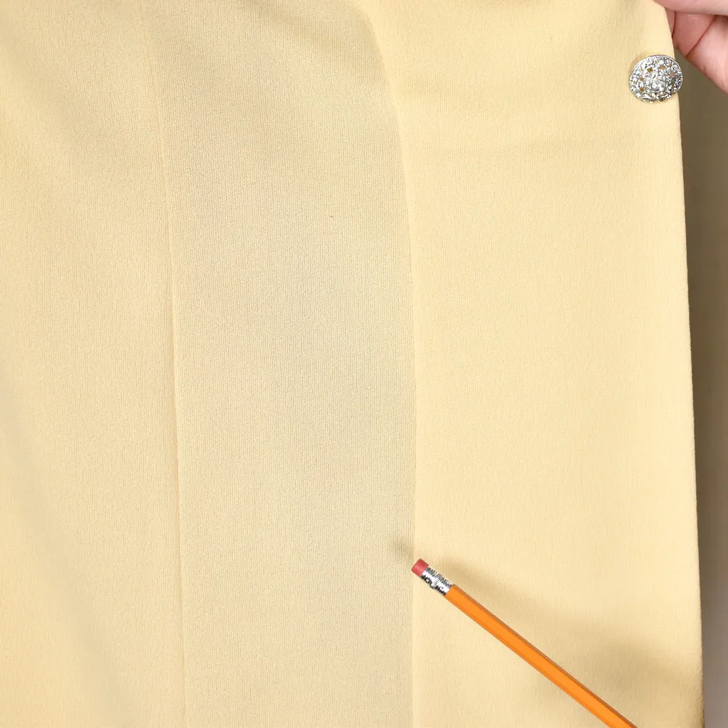 1960s Vintage Pale Yellow Dress Set