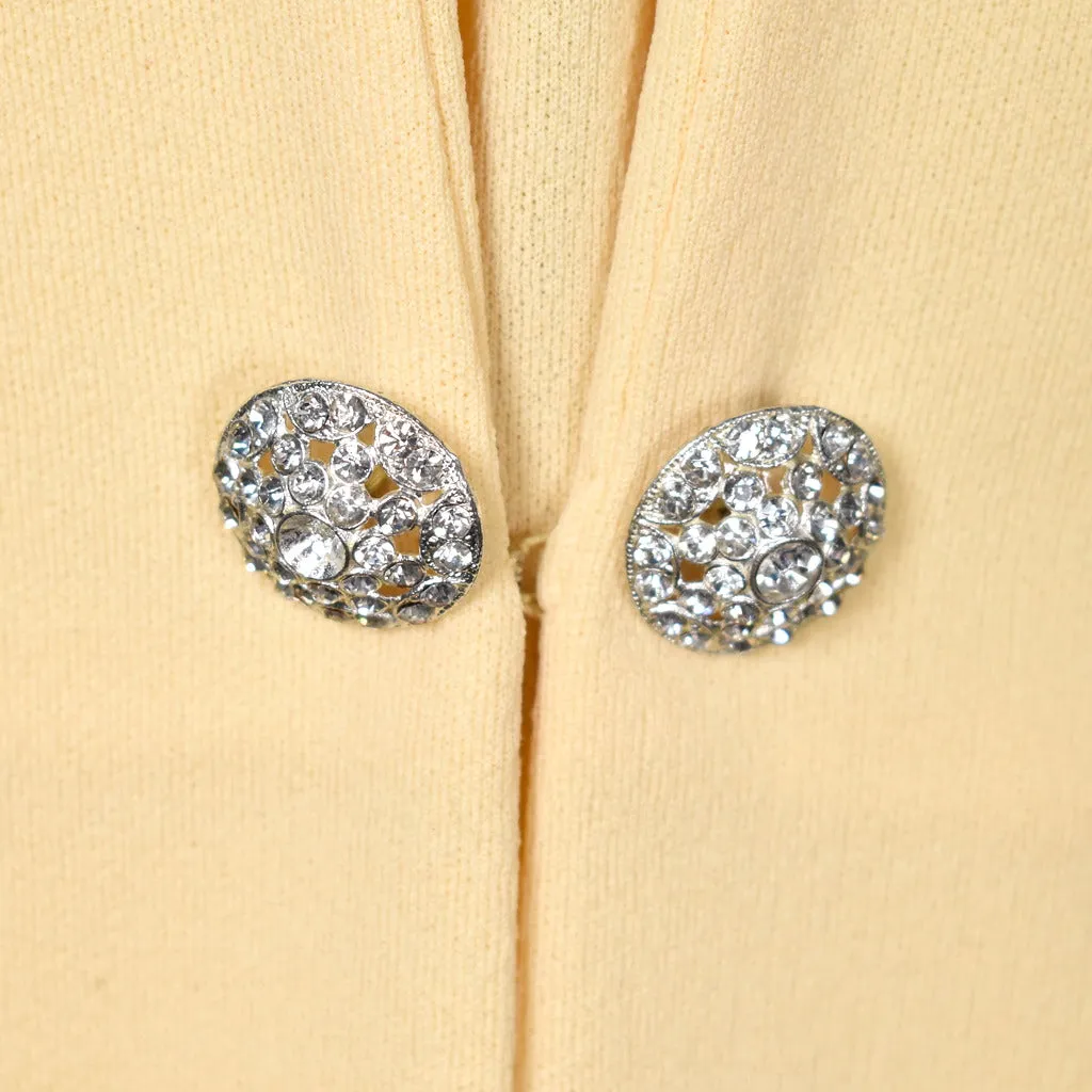 1960s Vintage Pale Yellow Dress Set