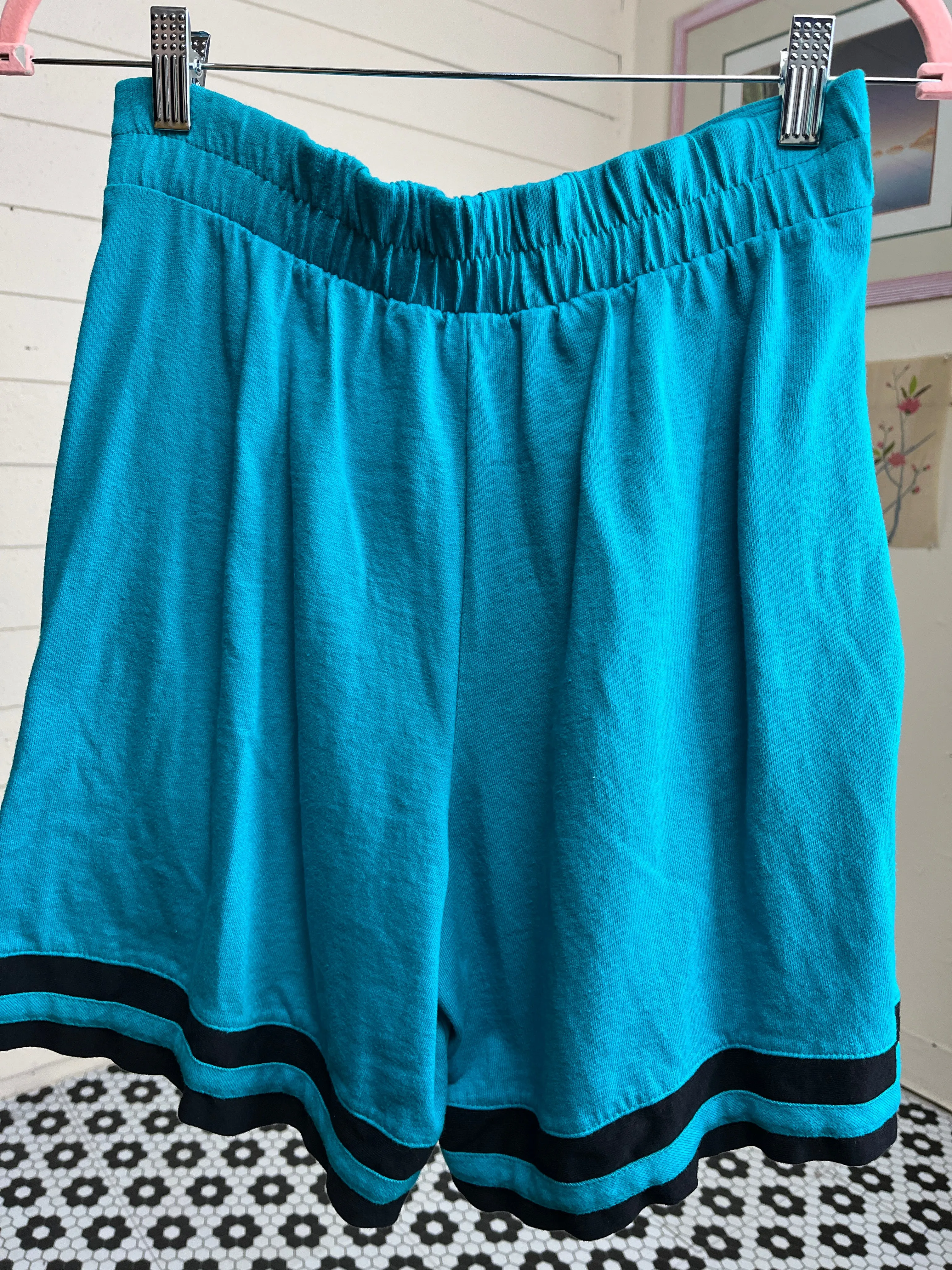 80s BLUE CROPPED BLAZER AND SHORTS SET