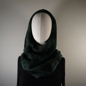 Accessories - Scarves - Hooded Cowl - Green Buffalo Plaid