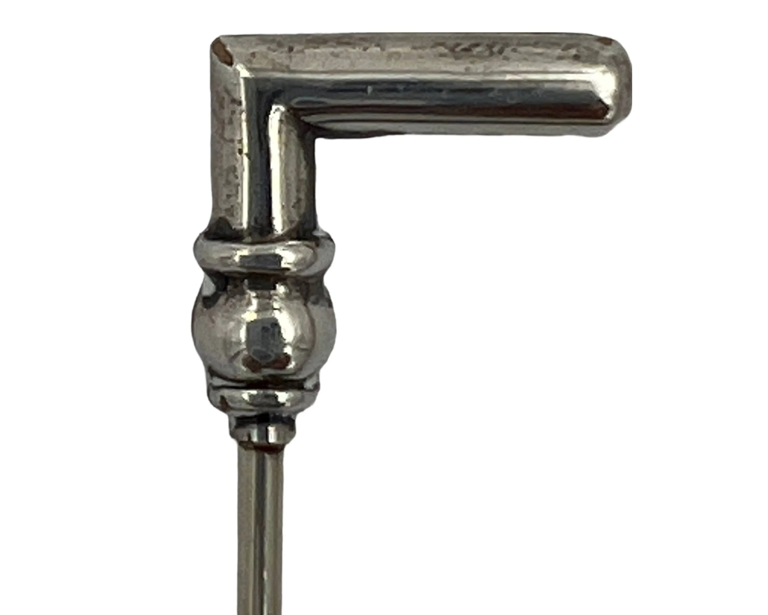 Antique Glove Button Hook Riding Crop or Cane Unmarked Silver