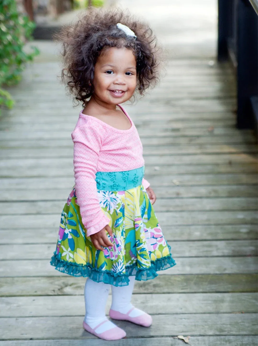 BABY GIRL TIGHTS with pink shoe-design. Comfort waist & anti-slip soles. 0-6 months