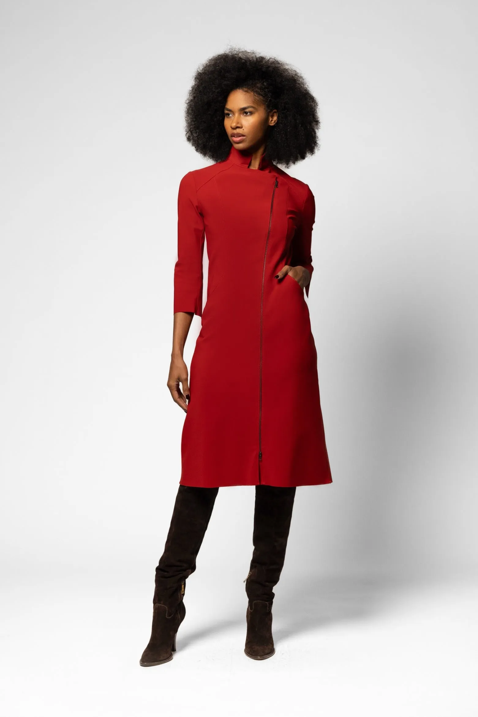 Brosnan Dress - Crane