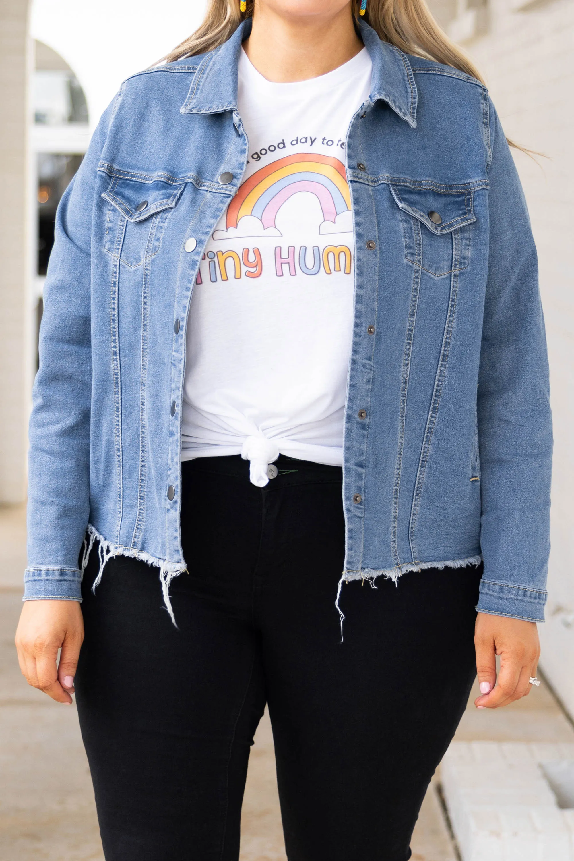 Button Down To Play Jacket, Denim