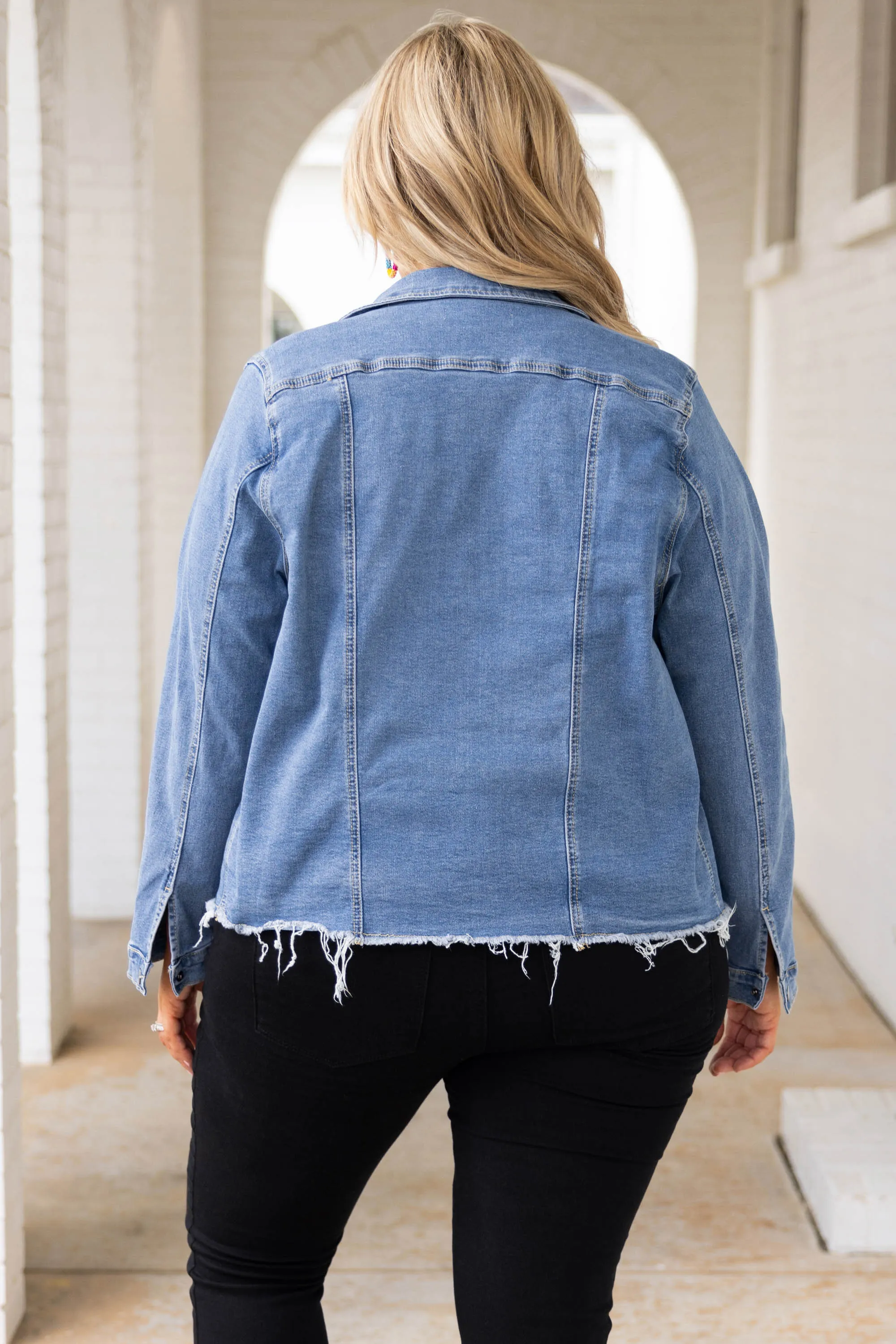 Button Down To Play Jacket, Denim