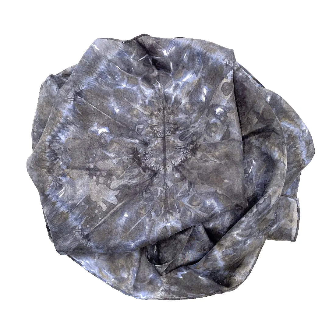 Charcoal Black Silk Scarf