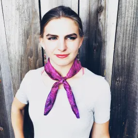 Hot Pink Fuchsia Silk Bandana