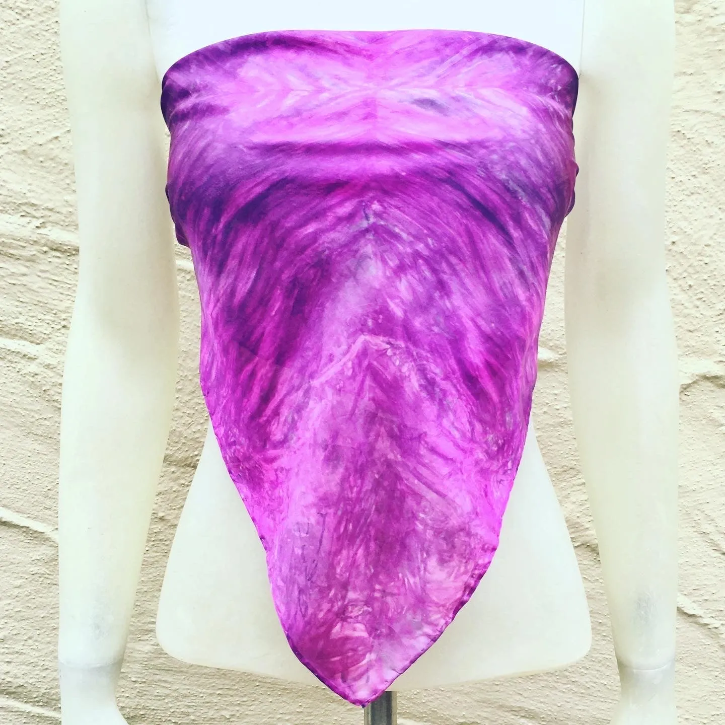 Hot Pink Fuchsia Silk Bandana