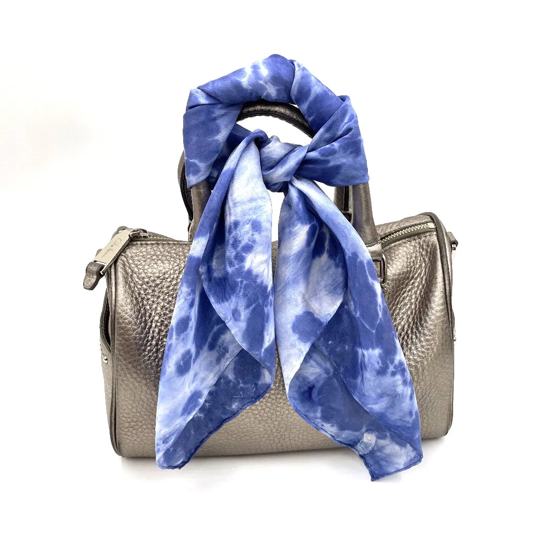 Indigo Blue Animal Ikat Patterned Bandana