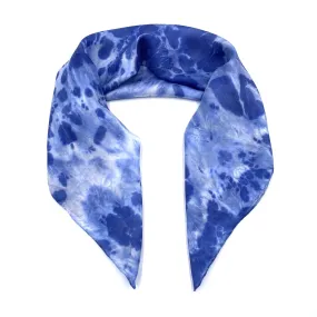 Indigo Blue Animal Ikat Patterned Bandana