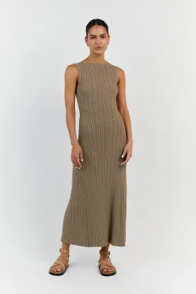 IVY MOSS SLEEVELESS MIDI DRESS