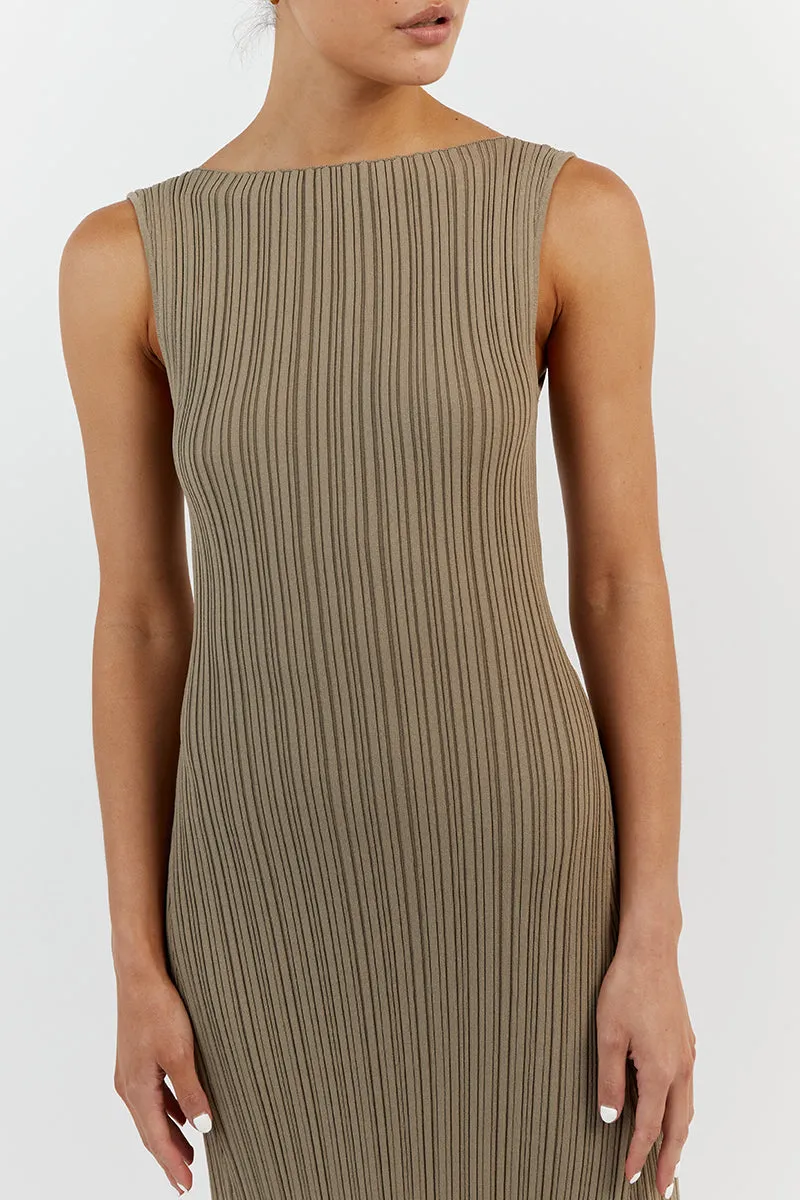 IVY MOSS SLEEVELESS MIDI DRESS