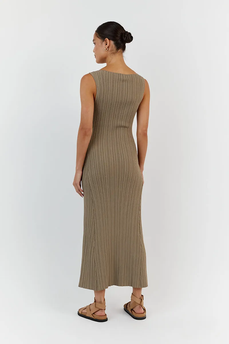 IVY MOSS SLEEVELESS MIDI DRESS