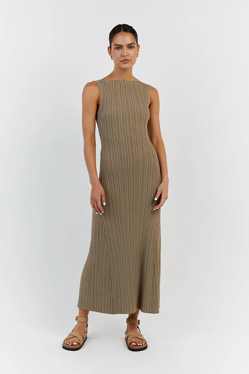 IVY MOSS SLEEVELESS MIDI DRESS