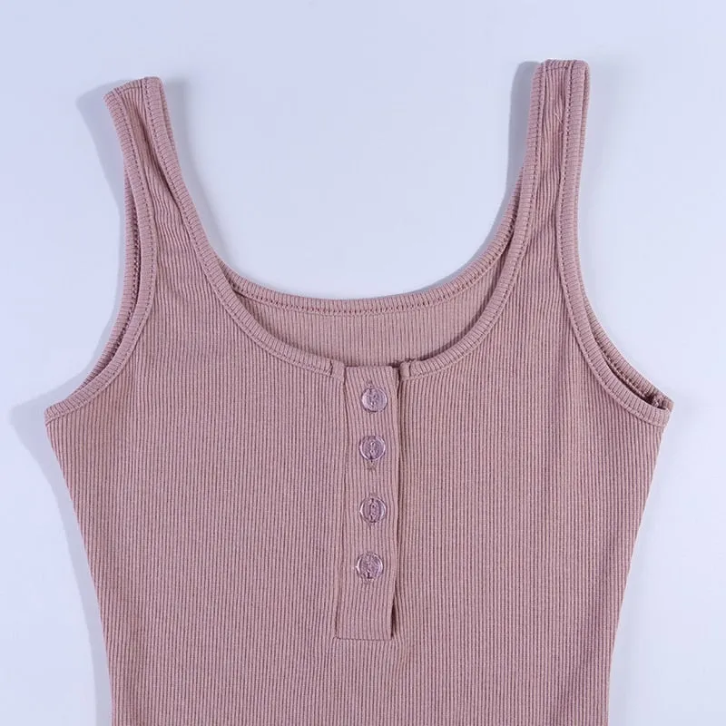 Knee-Length Sleeveless Bodycon Dress