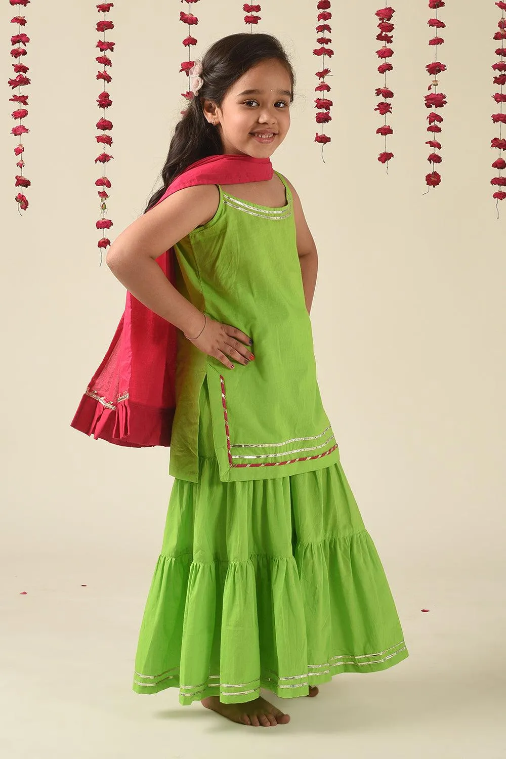 Lime Sharara Set