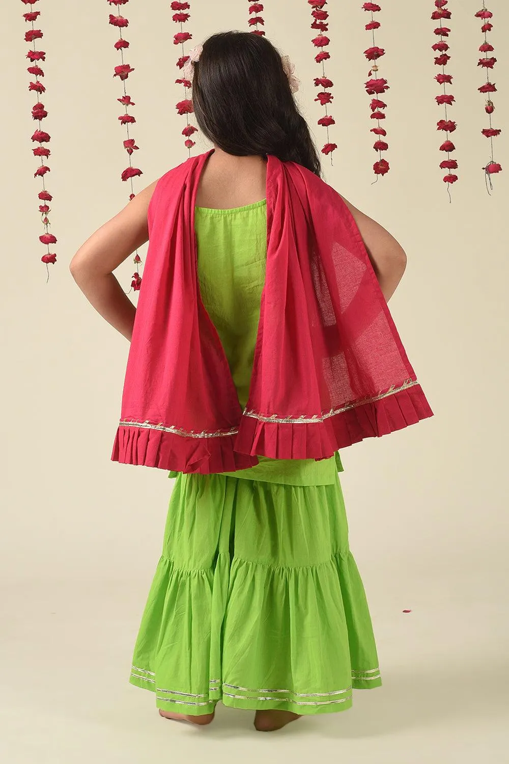 Lime Sharara Set
