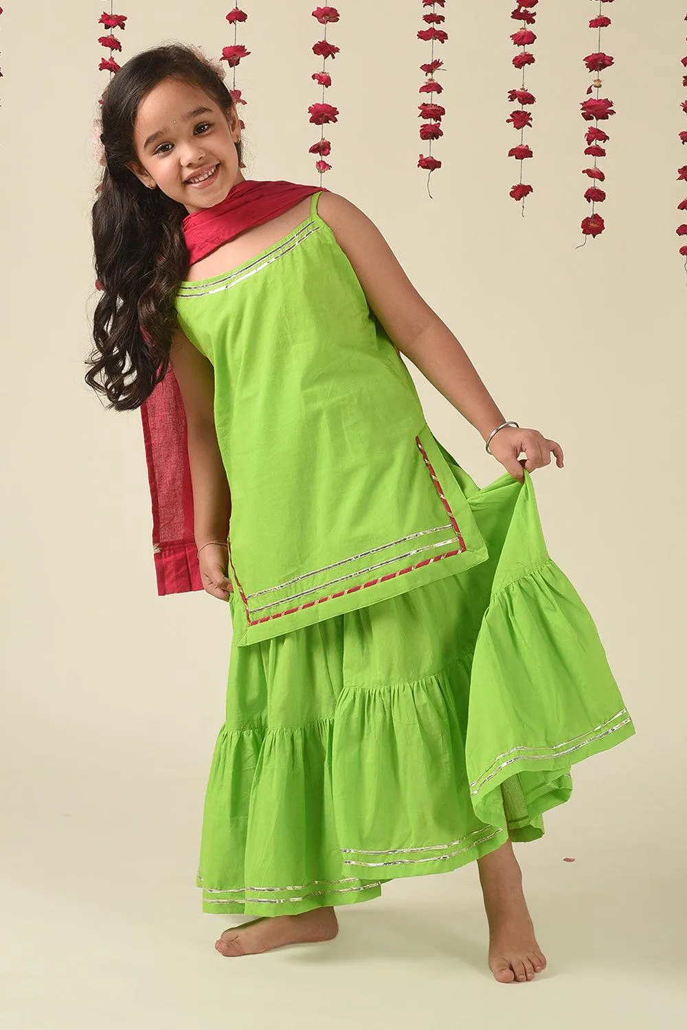 Lime Sharara Set