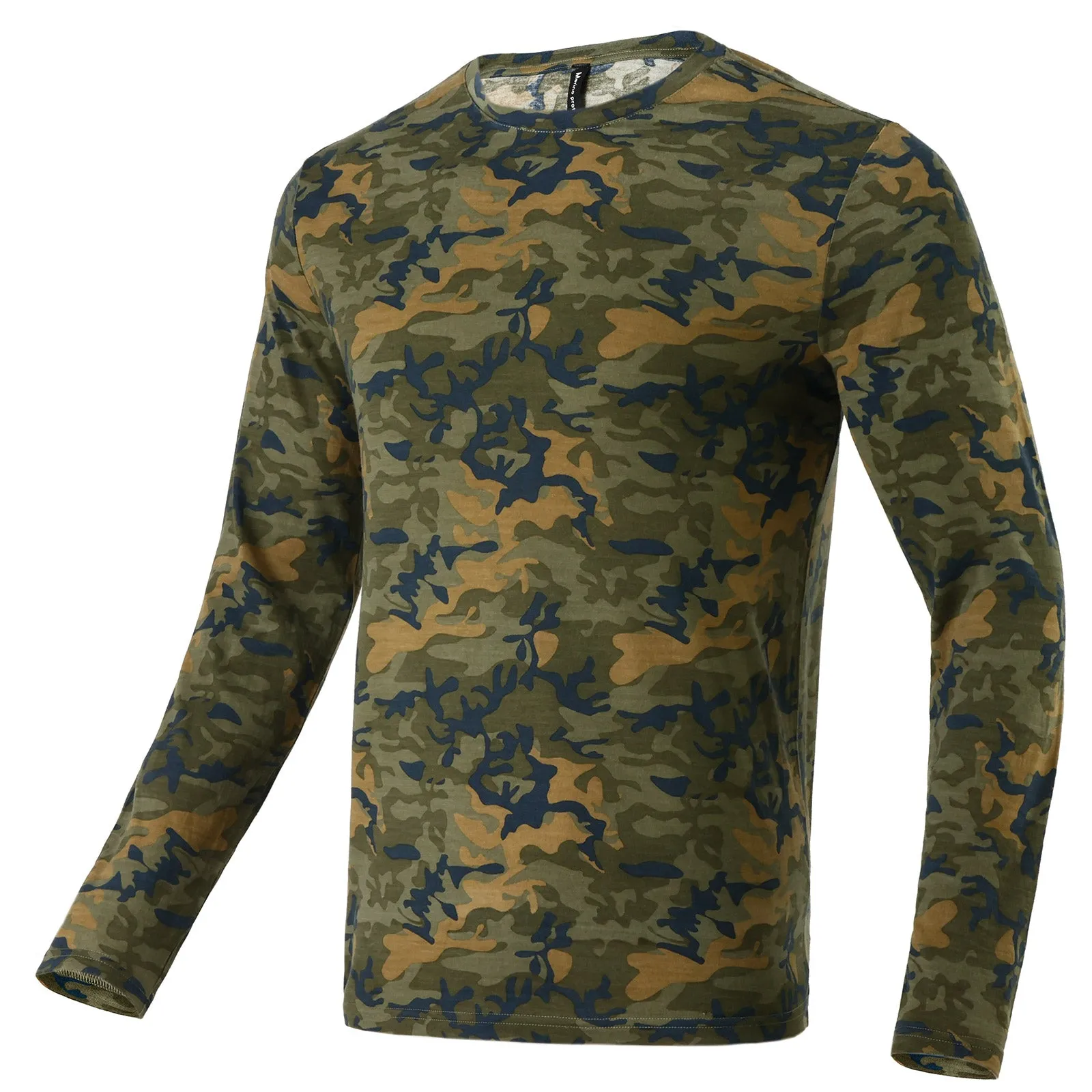 Men's Merino 170g Classic All-Season Base Layer Crew Camo