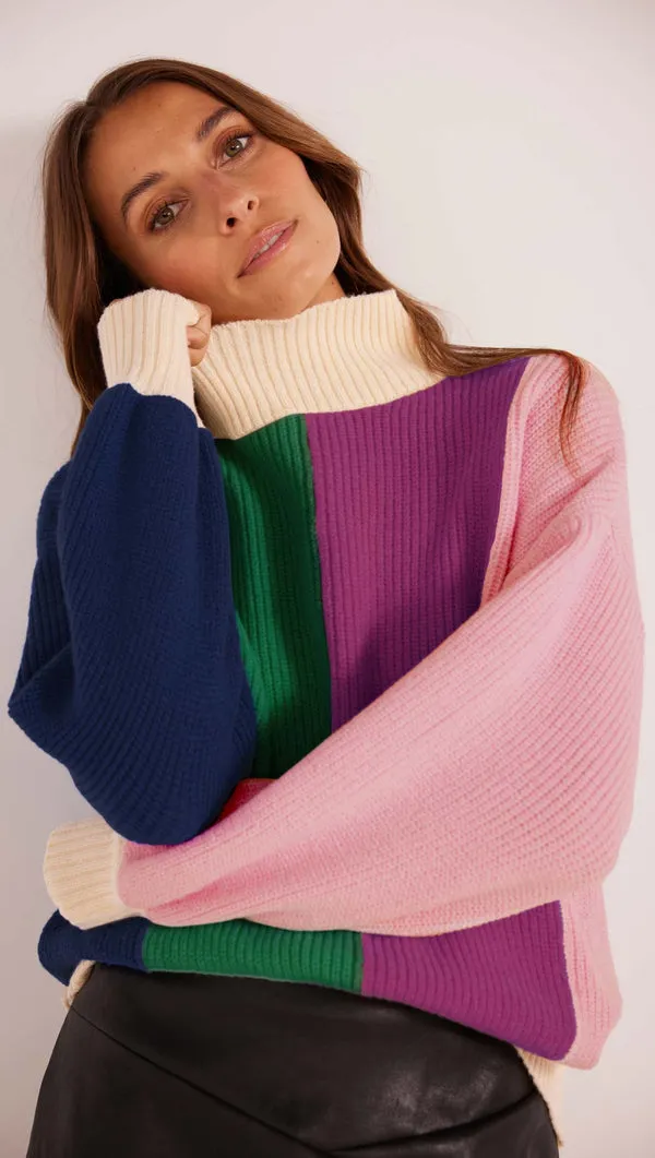 Minkpink Kelsey Colorblock Knit Jumper