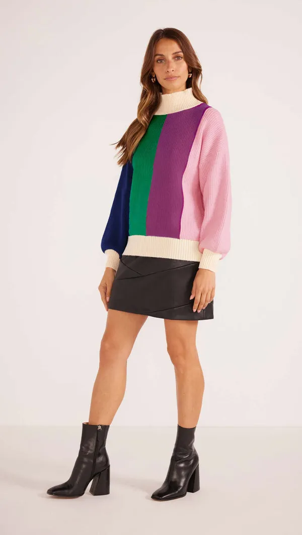 Minkpink Kelsey Colorblock Knit Jumper