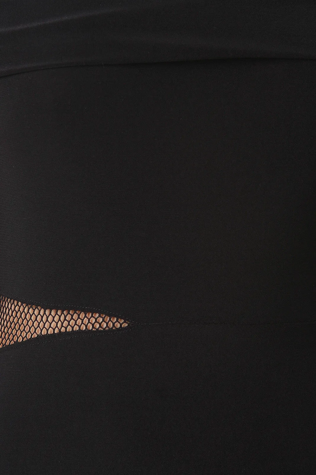 Off The Shoulder Mesh Cut Out Bodycon Midi Dress