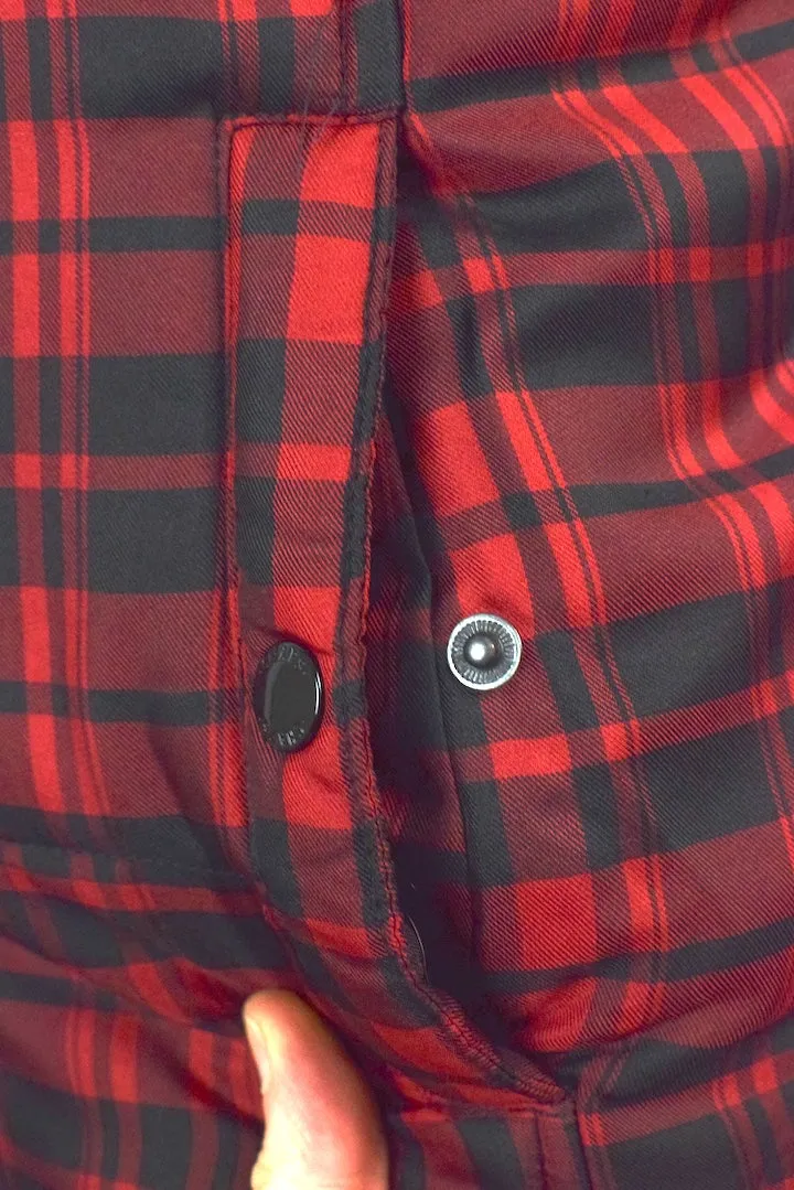 Red Checkered Chaps Brand Puffer Vest