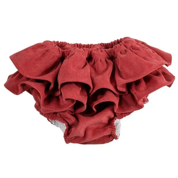 Red Snowflake Frill Vest with Red Bloomers