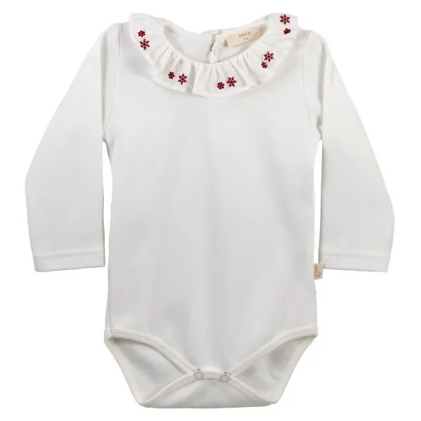 Red Snowflake Frill Vest with Red Bloomers