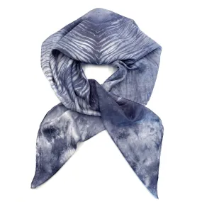 Slate Gray Large Silk Square Scarf