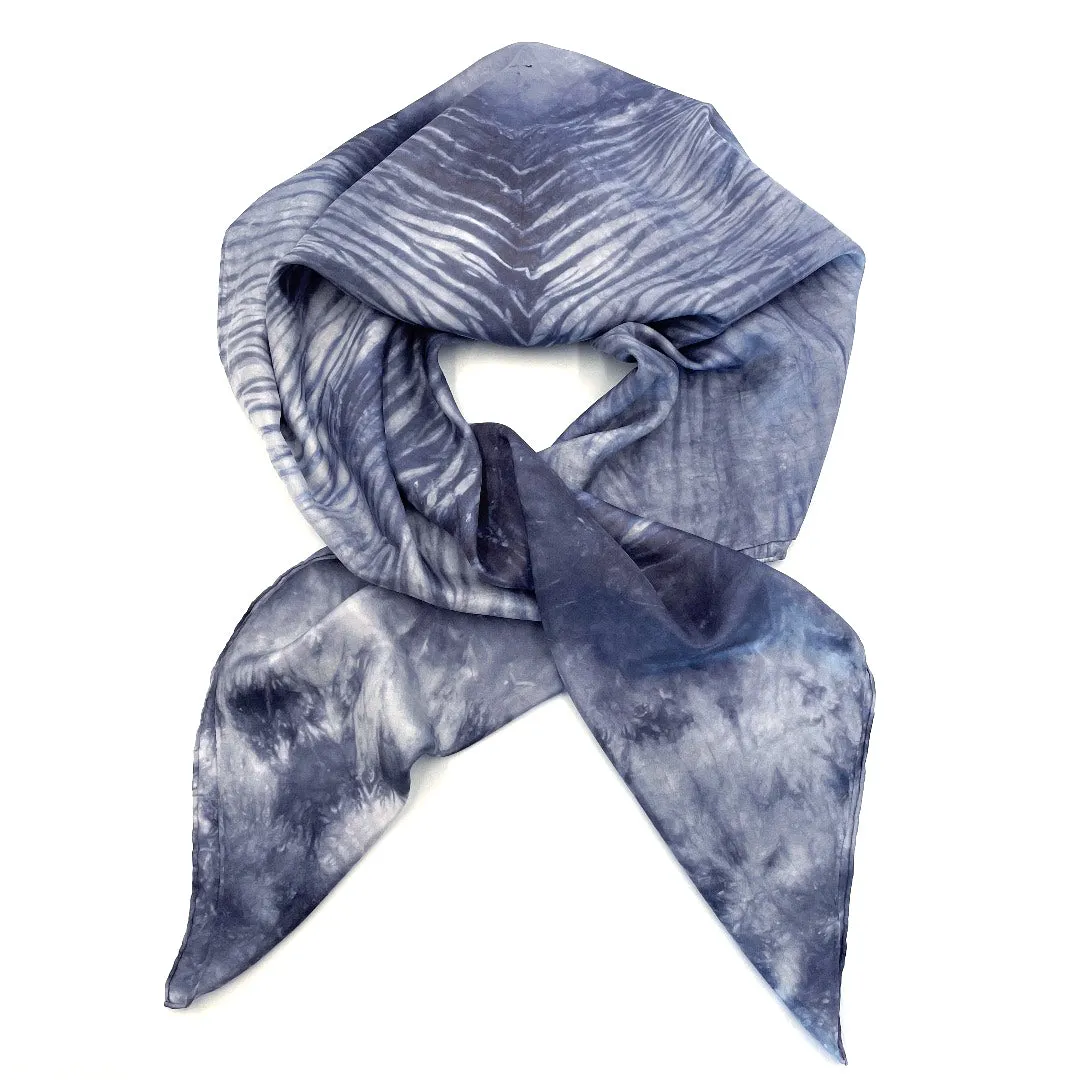 Slate Gray Large Silk Square Scarf