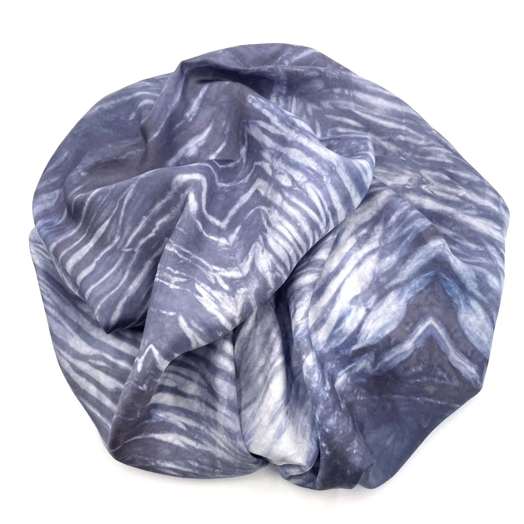 Slate Gray Large Silk Square Scarf