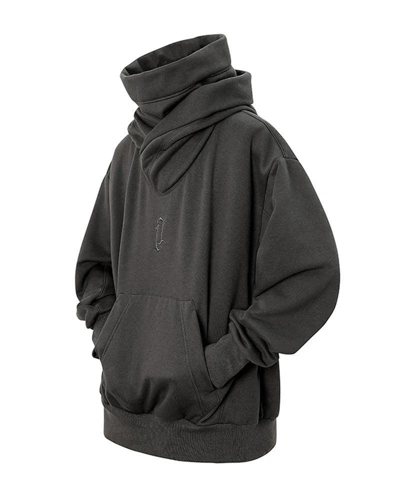Techwear Unisex Turtleneck Scarf Mask Hoodie