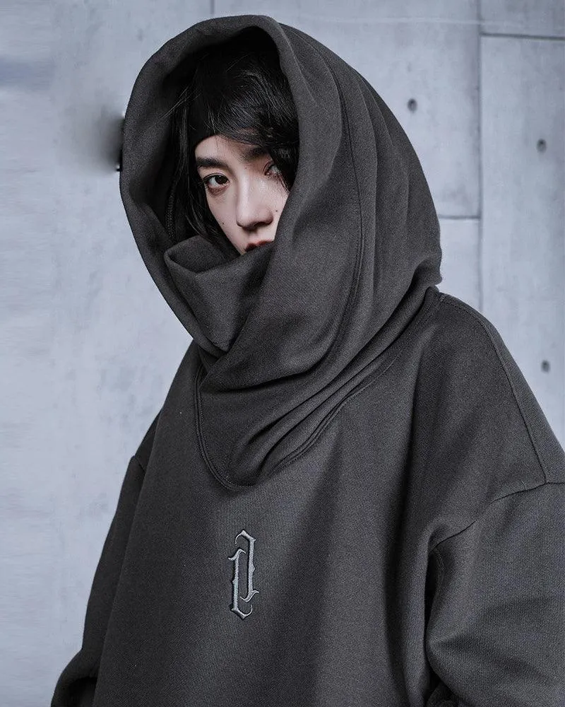 Techwear Unisex Turtleneck Scarf Mask Hoodie