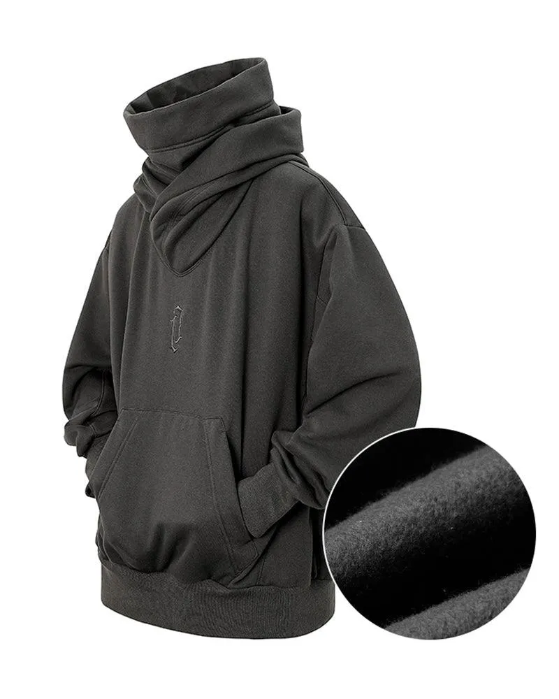 Techwear Unisex Turtleneck Scarf Mask Hoodie
