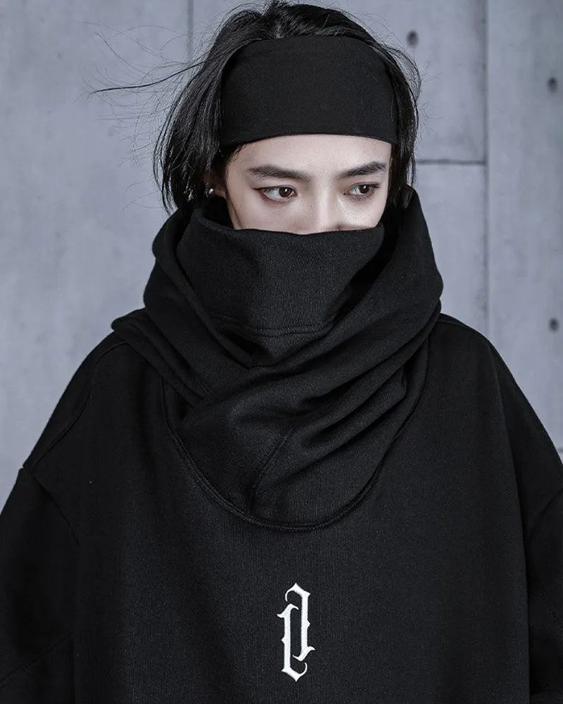 Techwear Unisex Turtleneck Scarf Mask Hoodie