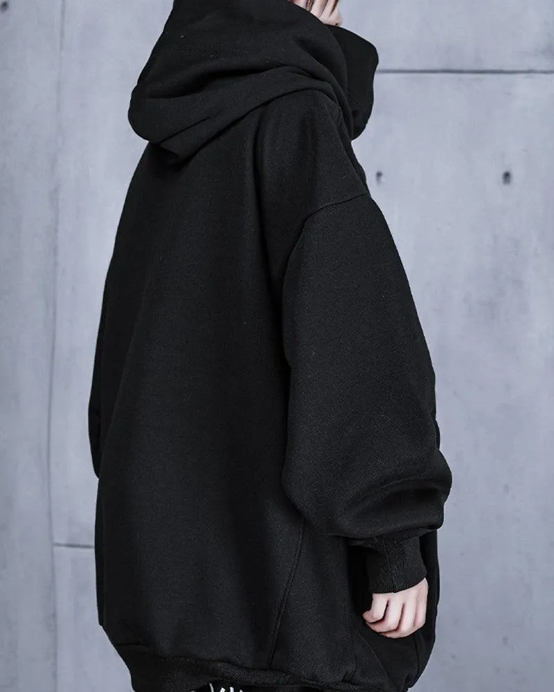 Techwear Unisex Turtleneck Scarf Mask Hoodie
