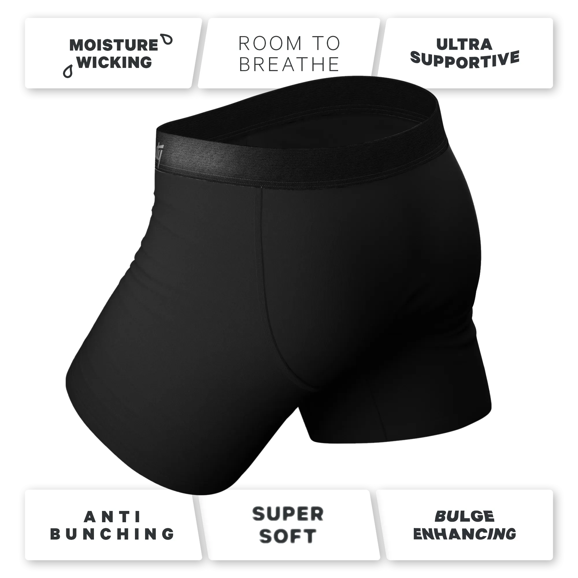 The Threat Level Midnight Black Hammock® Pouch Underwear Fly