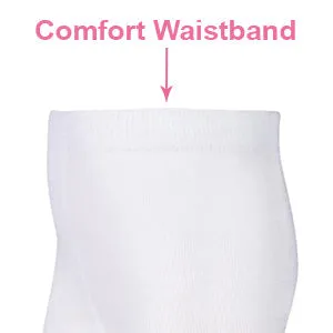 TODDLER GIRL TIGHTS with black shoe-design. Comfort waist & anti-slip soles. 12-24 months