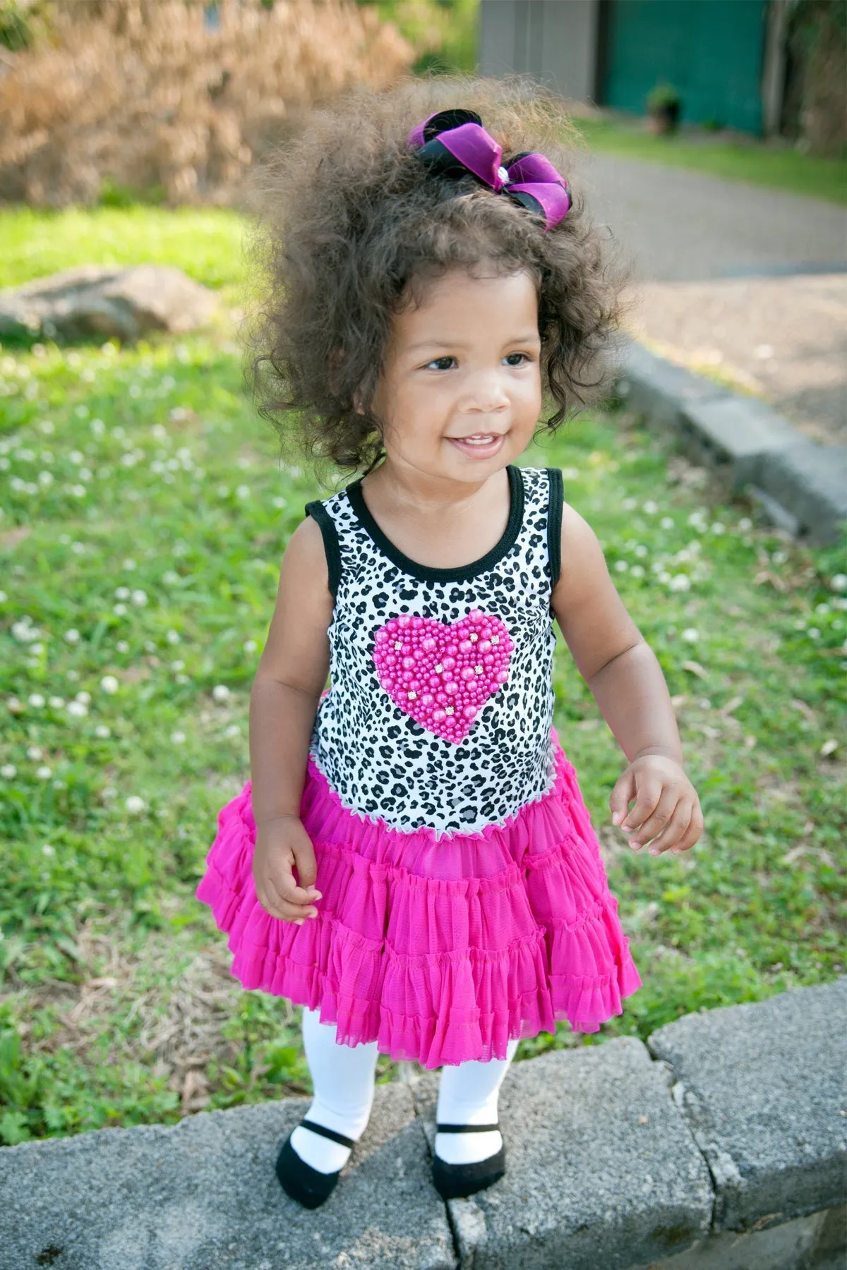 TODDLER GIRL TIGHTS with black shoe-design. Comfort waist & anti-slip soles. 12-24 months