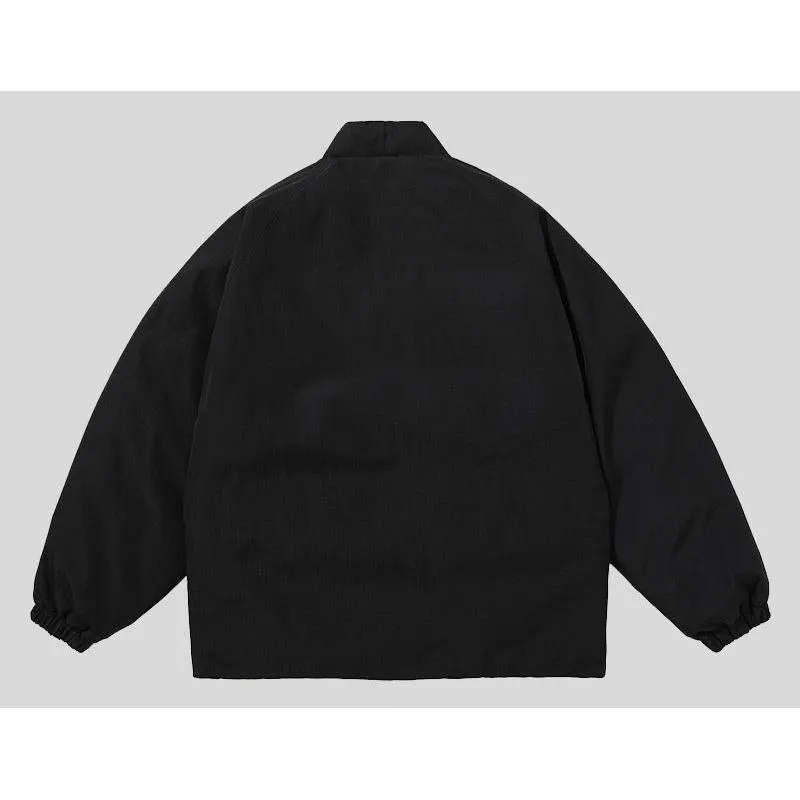 Trendy Loose Fit Y Neck Puffer Jacket
