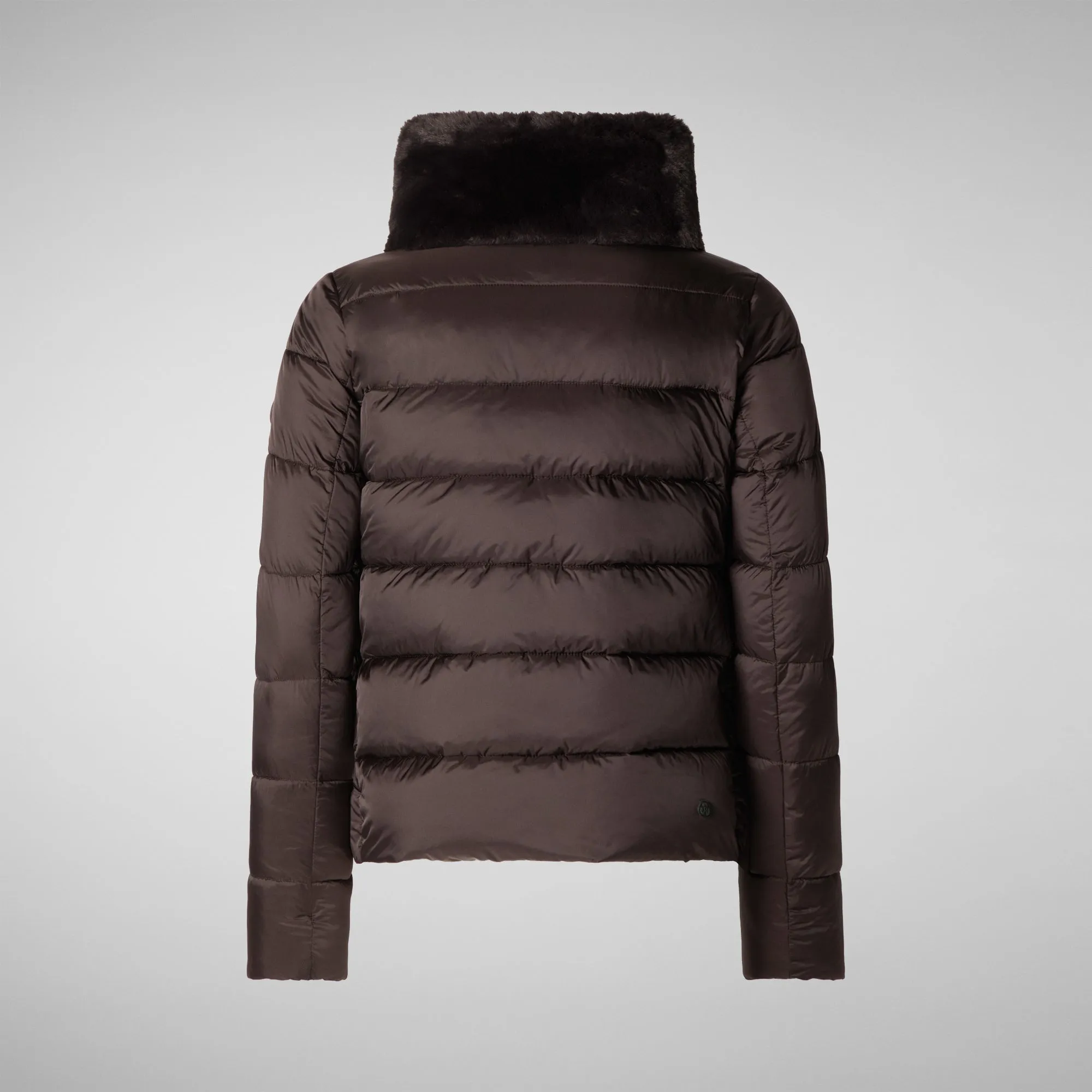 Women's animal free Puffer jacket mei in brown black