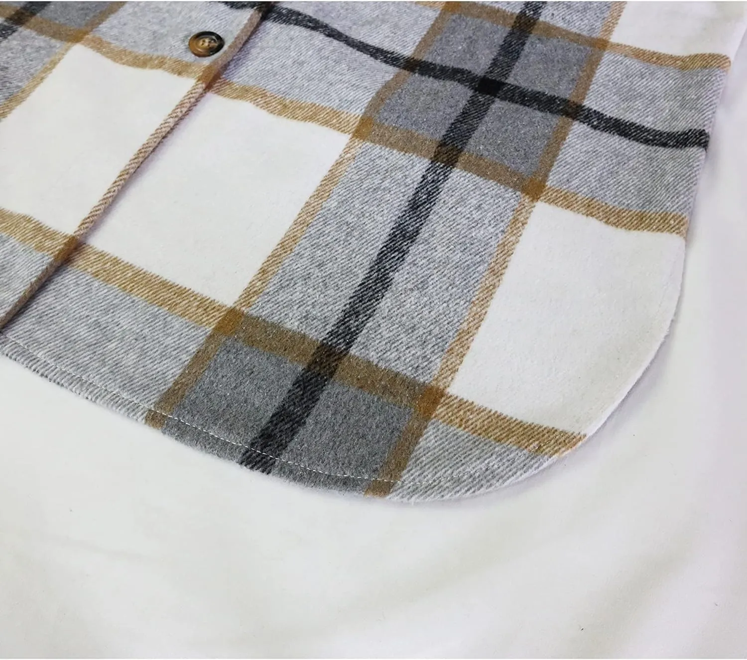 Women's Button up Long Sleeve Plaid Shirt Jacket